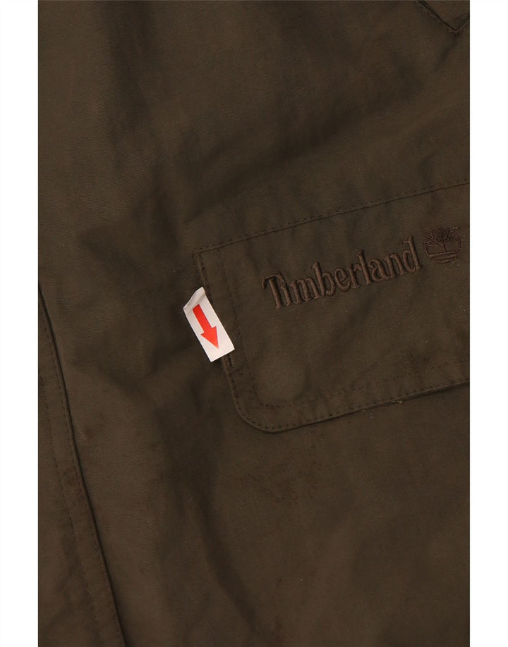 Timberland Herre Loose Fit Windbreaker Coat UK 36 Small Khaki Nylon