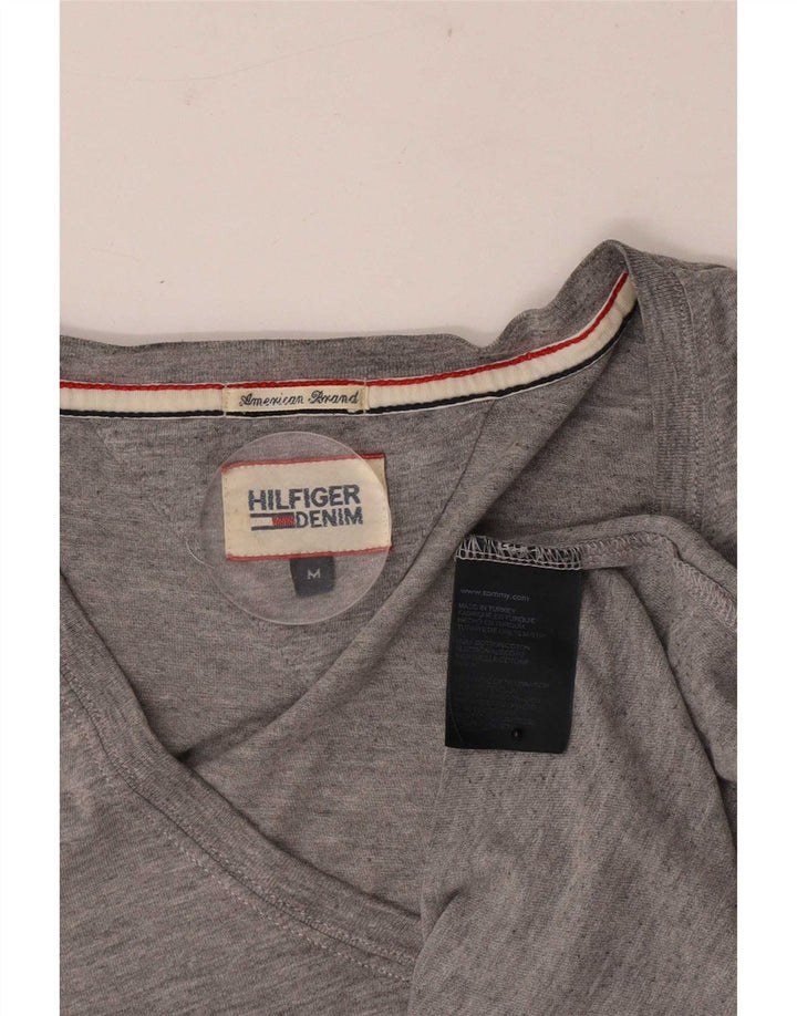 Tommy Hilfiger Herre T-shirt Top Medium Grey Flecked Bomuld