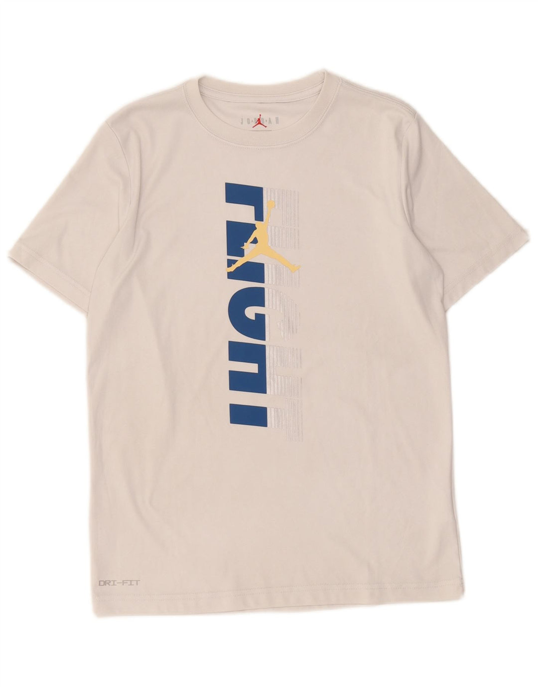 Jordan Boys Dri Fit grafisk T-shirt top 13-14 år XL Grå polyester