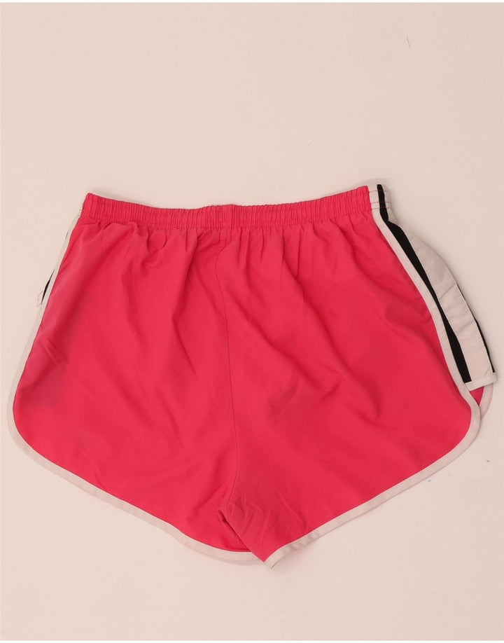 Nike Dame Dri Fit sportsshorts UK 12 Medium Pink Colourblock Polyester