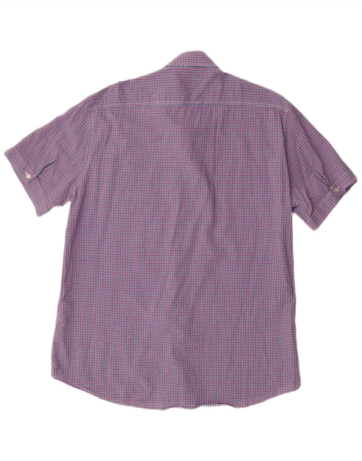 Carrera Herre Regular Fit kortærmet skjorte XL rød ternet bomuld