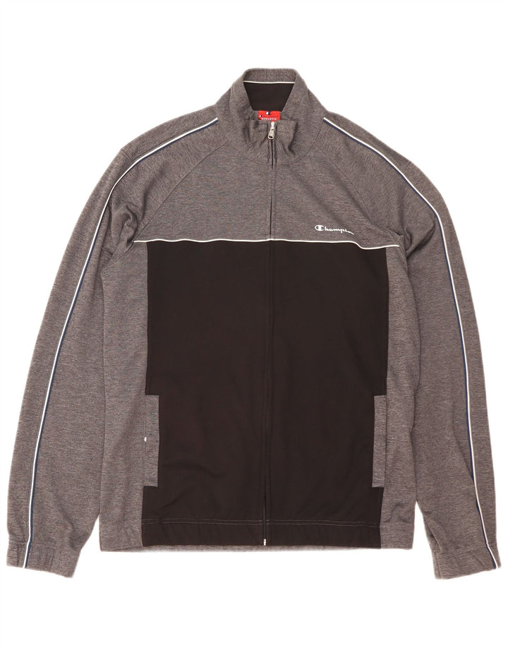 CHAMPION Træningsdragt til mænd Topjakke XL Grå Colourblock Polyester