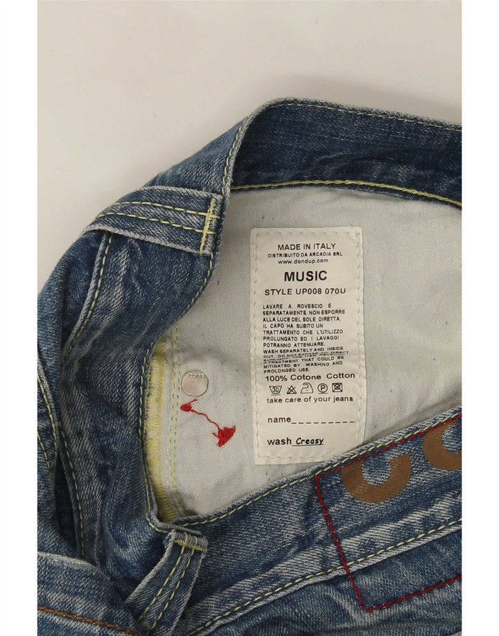 Dondup Dame Distressed Straight Jeans W32 L30 Blå Bomuld