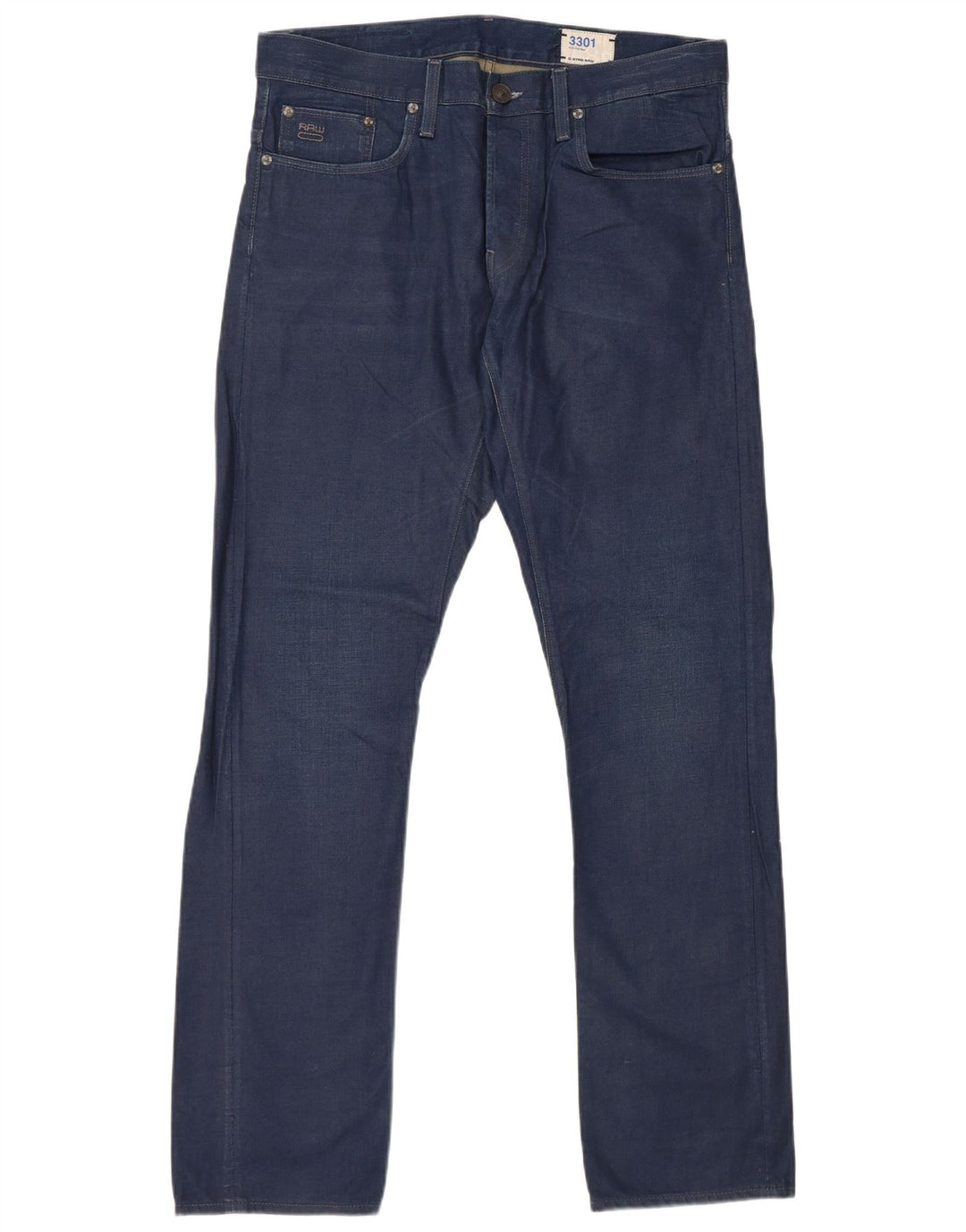 G-Star Straight Jeans til mænd W34 L32 Marineblå bomuld