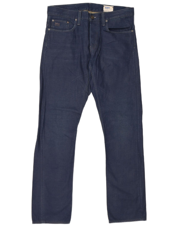 G-Star Straight Jeans til mænd W34 L32 Marineblå bomuld