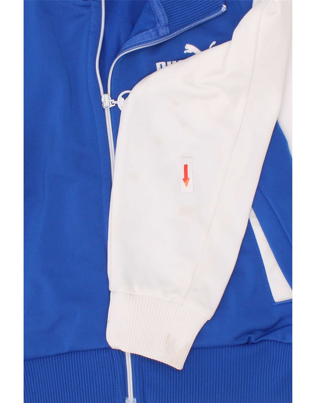 Puma Boys Grafisk træningsdragt Topjakke 3-4 år Blå Colourblock Polyester