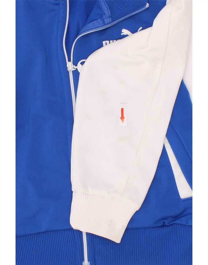 Puma Boys Grafisk træningsdragt Topjakke 3-4 år Blå Colourblock Polyester