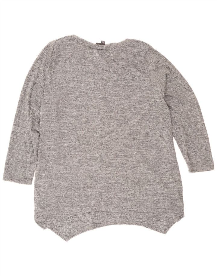 Marks & Spencer Dame Autograph Tunika Top UK 20 2XL Grå Flecked Polyester