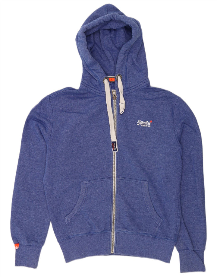 Superdry Hættetrøje med lynlås til mænd mellemblå bomuld
