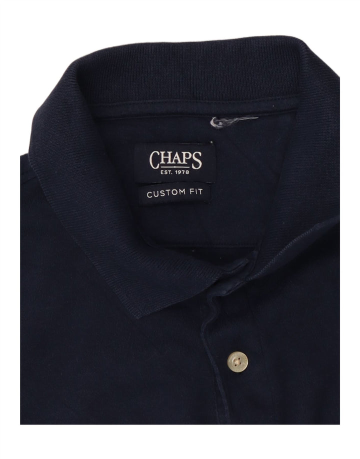 CHAPS Herre Custom Fit Polo Shirt Medium Navy Blue