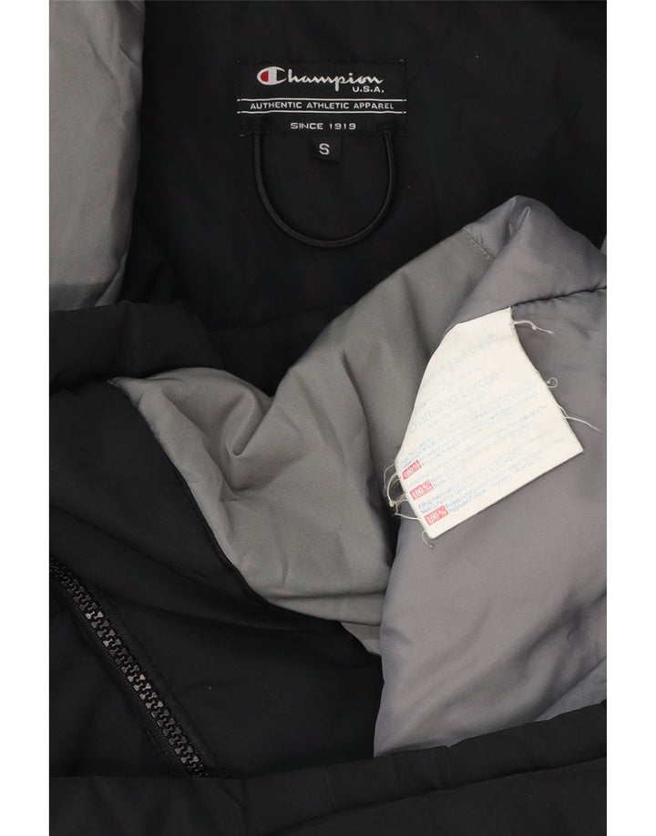 CHAMPION Herre Loose Fit Windbreaker Jacket UK 36 Small Black Polyester