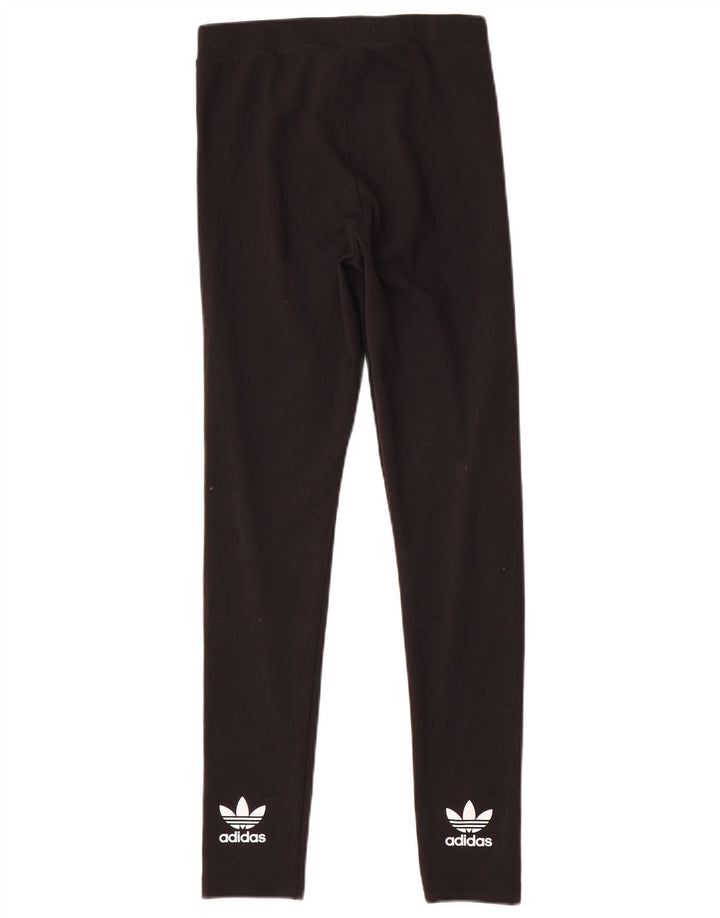 Adidas Graphic Leggings til kvinder UK 10 Small Black Polyester