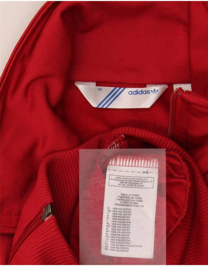 Adidas Grafisk træningsdragt topjakke til kvinder EU 36 Lille rød polyester