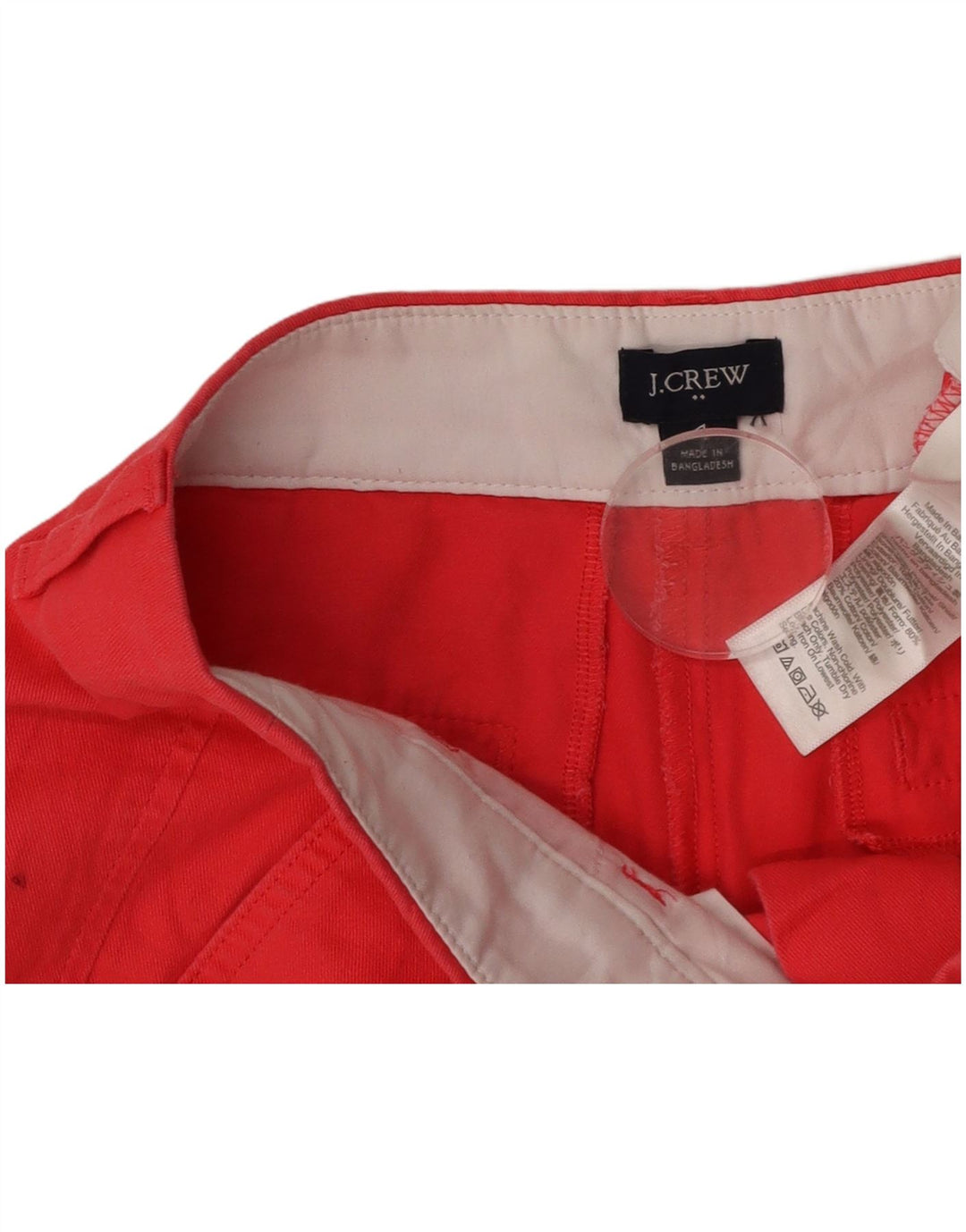 J. CREW Chino-shorts til kvinder US 4 Små W30 rød bomuld