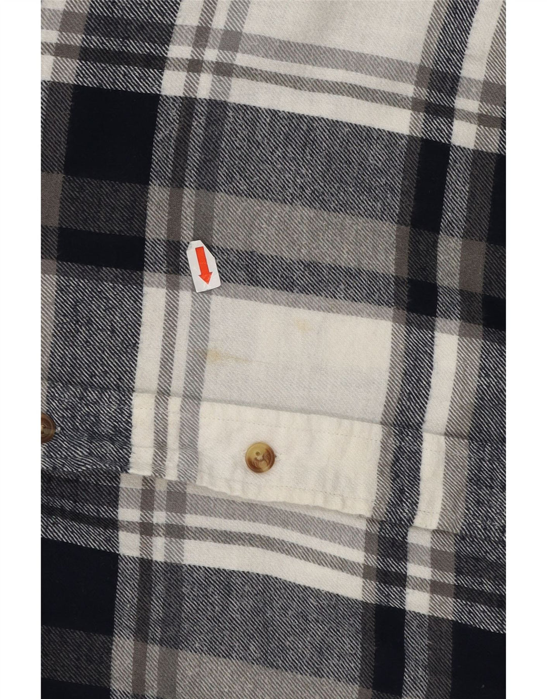 CHAPS Mens Flannel Shirt Small White Check Cotton Vintage Chaps and Second-Hand Chaps from Messina Hembry 