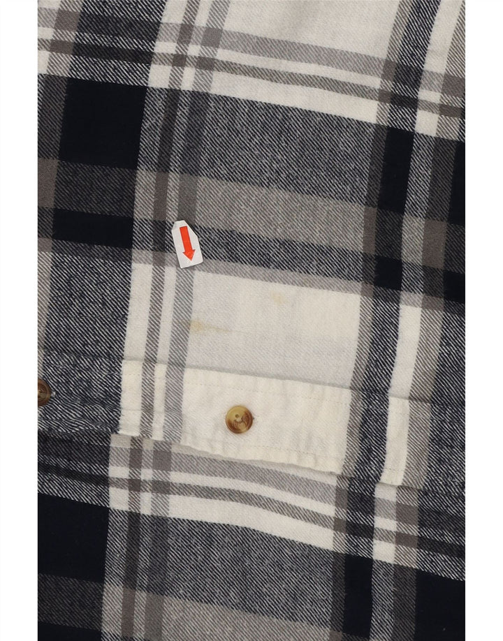CHAPS Mens Flannel Shirt Small White Check Cotton Vintage Chaps and Second-Hand Chaps from Messina Hembry 