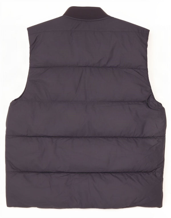 Zara Herre Polstret Gilet UK 40 Large Navy Blue Polyester