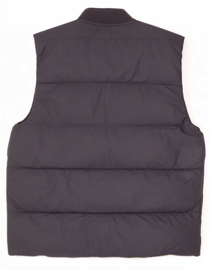 Zara Herre Polstret Gilet UK 40 Large Navy Blue Polyester