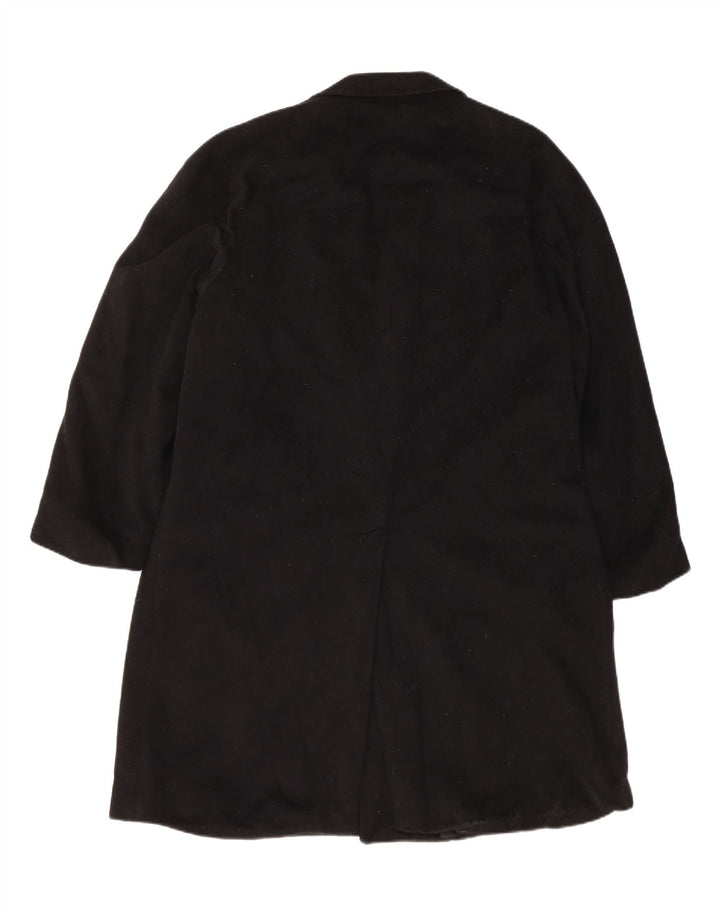 AQUASCUTUM Dame Overfrakke UK 12 Medium Sort Ny Uld