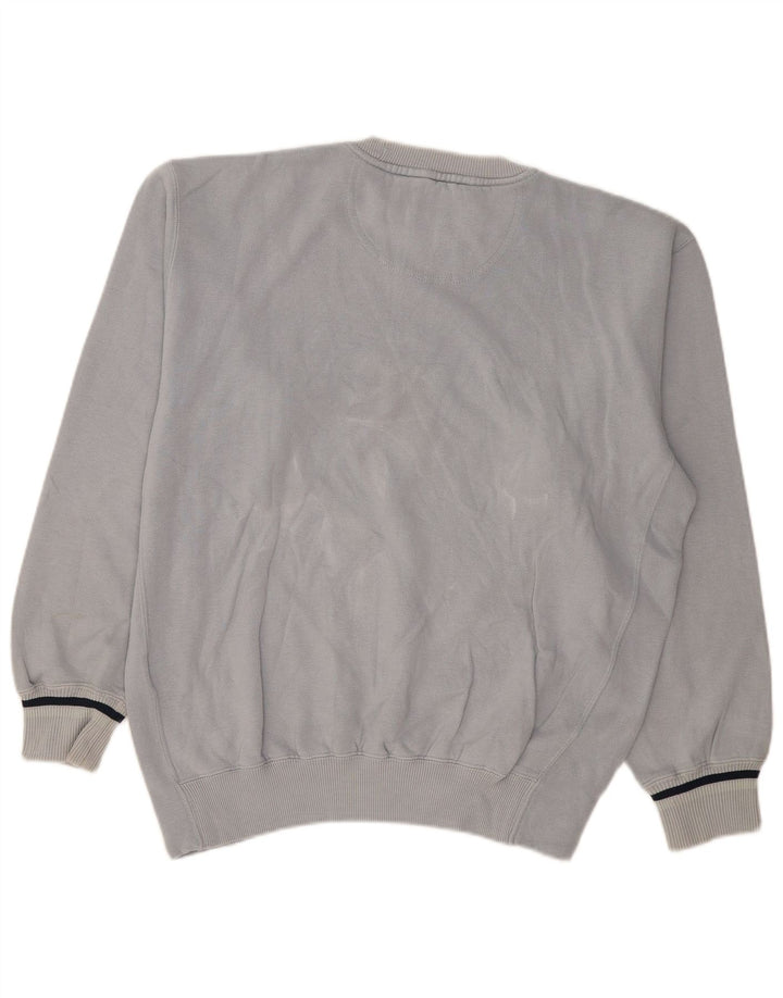 Champion Herre Grafisk Sweatshirt Jumper Large Blå Bomuld Classic