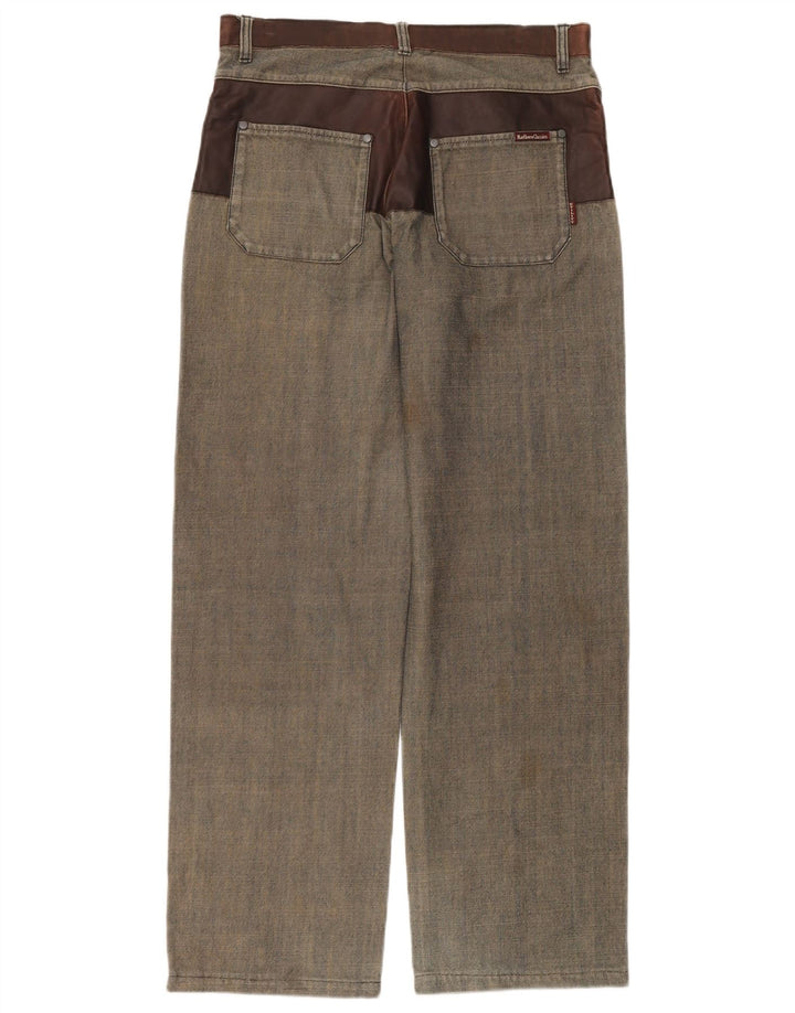 Marlboro Classics Straight Jeans til mænd W32 L34 Grå Colourblock Bomuld