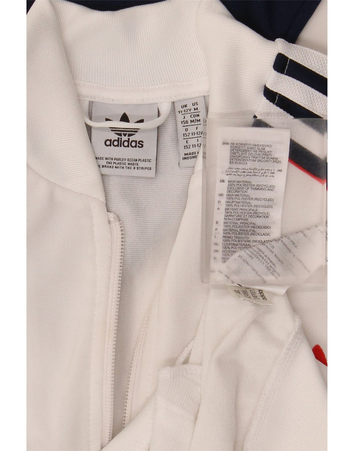 Adidas Træningsdragt Topjakke til drenge 11-12 år Hvid Colourblock Polyester