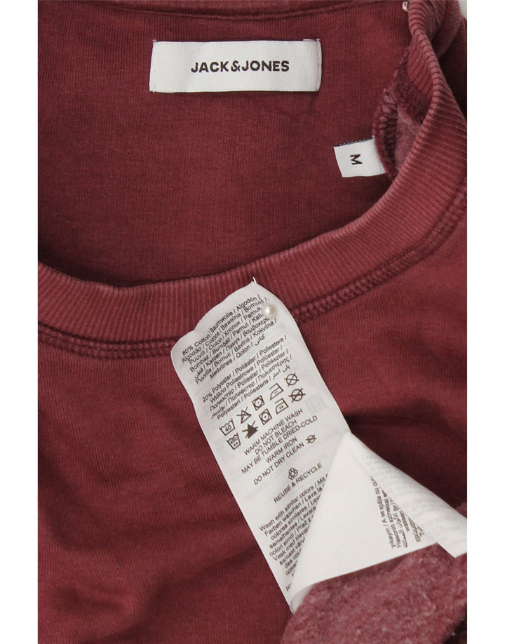 JACK & JONES Grafisk sweatshirt til mænd Medium Bourgogne bomuld