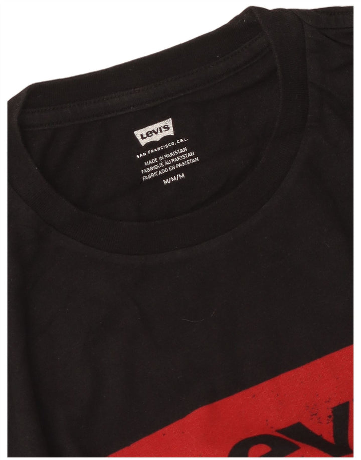 Levi's Herre grafisk T-shirt Top Medium Sort