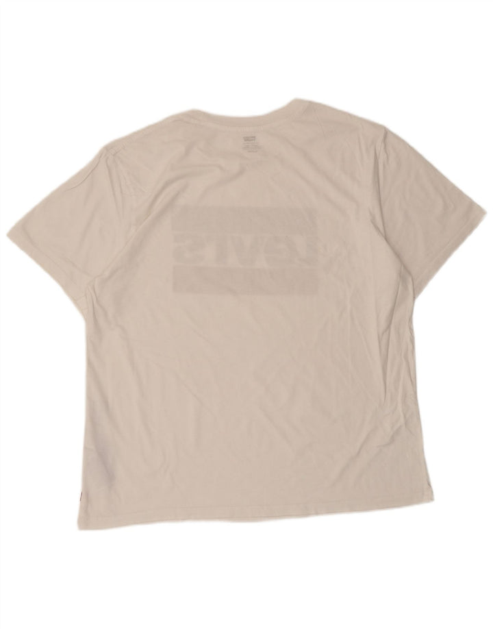 Levi's Herre grafisk T-shirt Top XL Hvid Bomuld