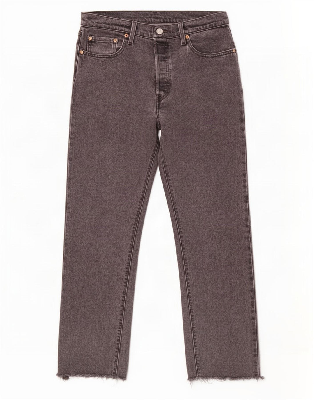 Levi's Dame 501 Straight Jeans W29 L28 Grå Bomuld