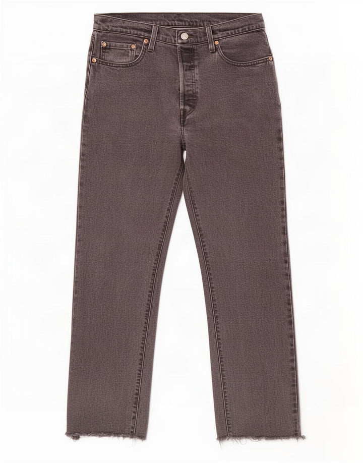 Levi's Dame 501 Straight Jeans W29 L28 Grå Bomuld