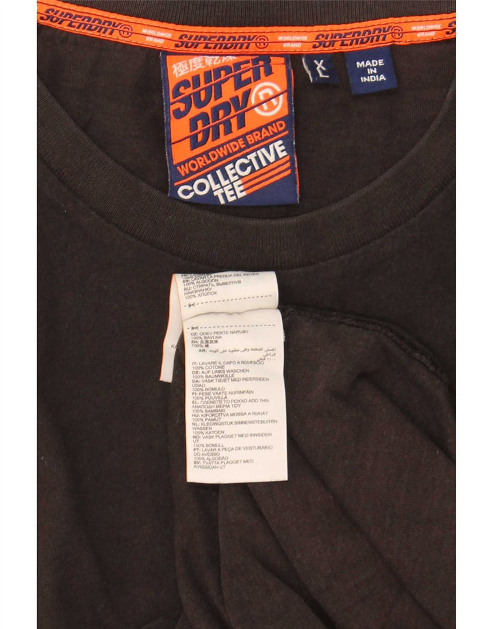 Superdry T-shirt top til mænd XL sort bomuld
