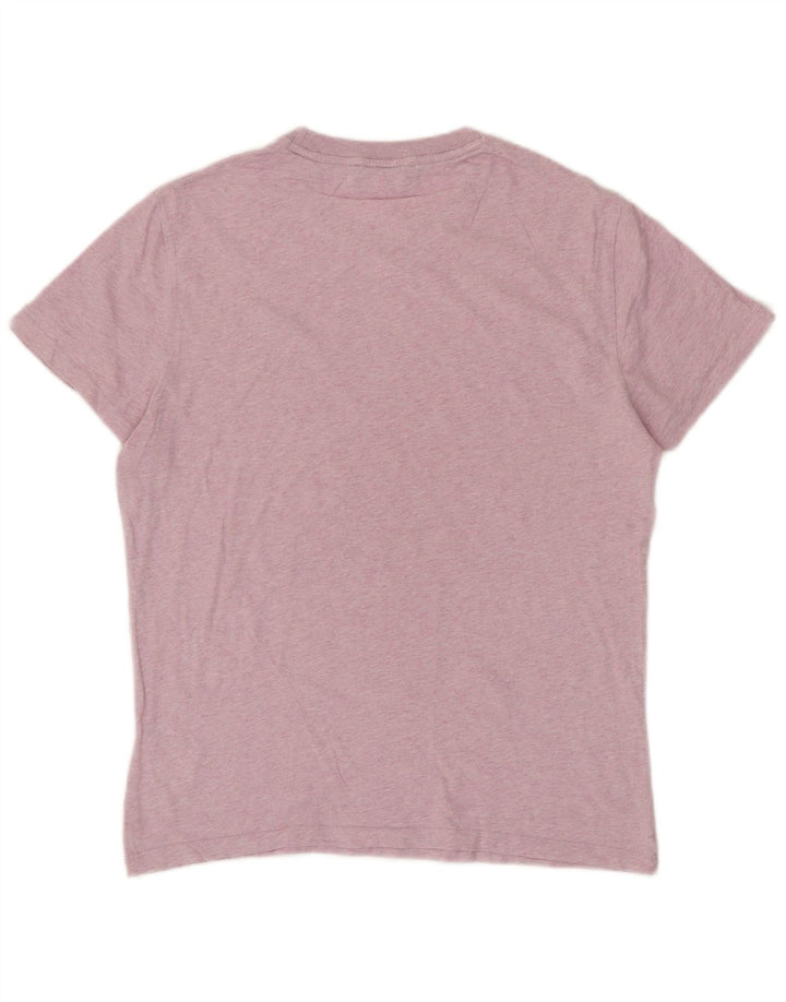 SUPERDRY Herre T-shirt Top Stor Pink Flecked Bomuld