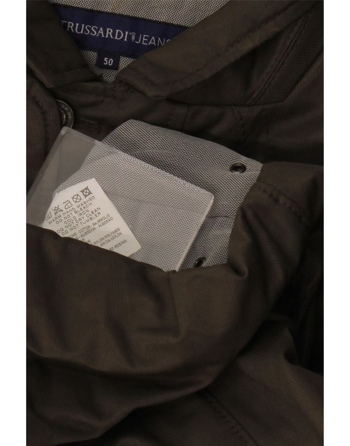 TRUSSARDI JEANS Herre Utility Jacket IT 50 Stor Khaki Bomuld