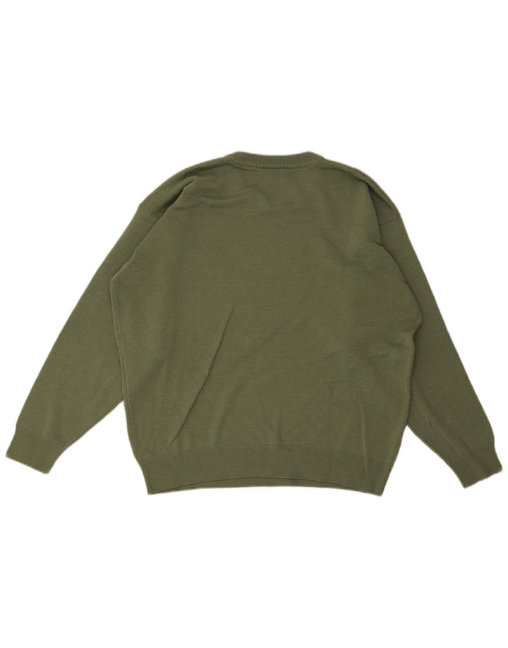 Lacoste Herre trøjetrøje med rund hals str. 6 XL Grøn uld