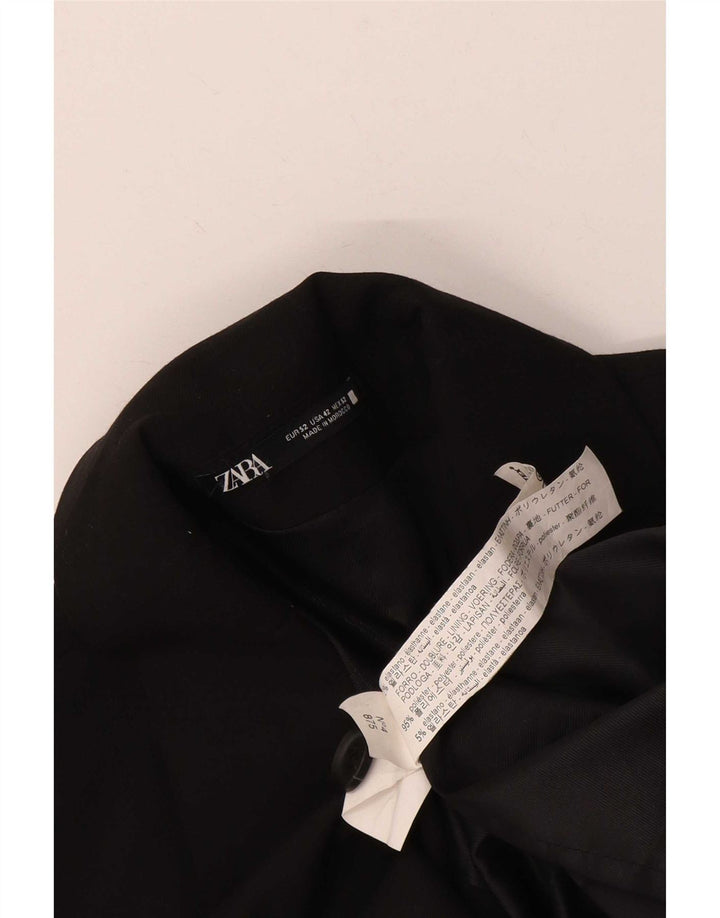 Zara Herre Blazer Jakke EU 52 Stor Sort Polyester