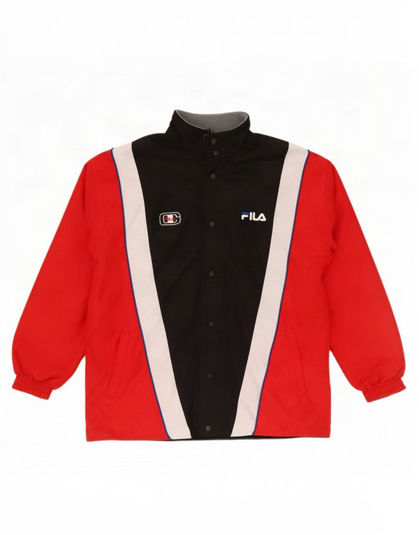 Fila Herre grafisk vendbar træningsdragt Topjakke Medium Rød Colourblock