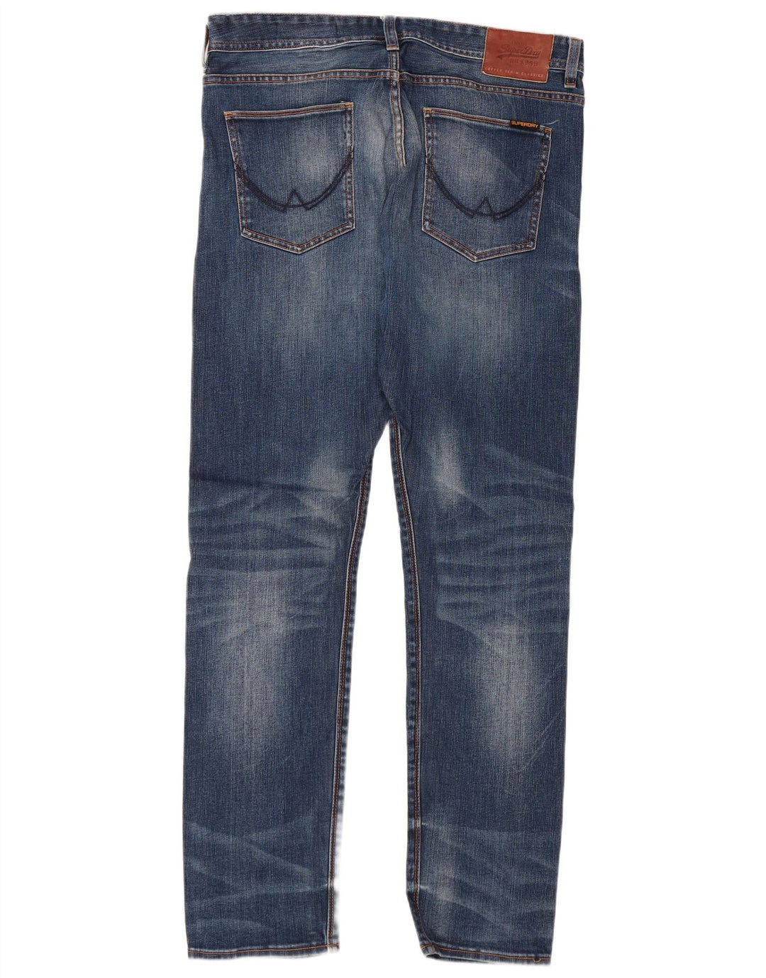 SUPERDRY Skinny jeans med standard pasform til mænd W34 L32 blå bomuld