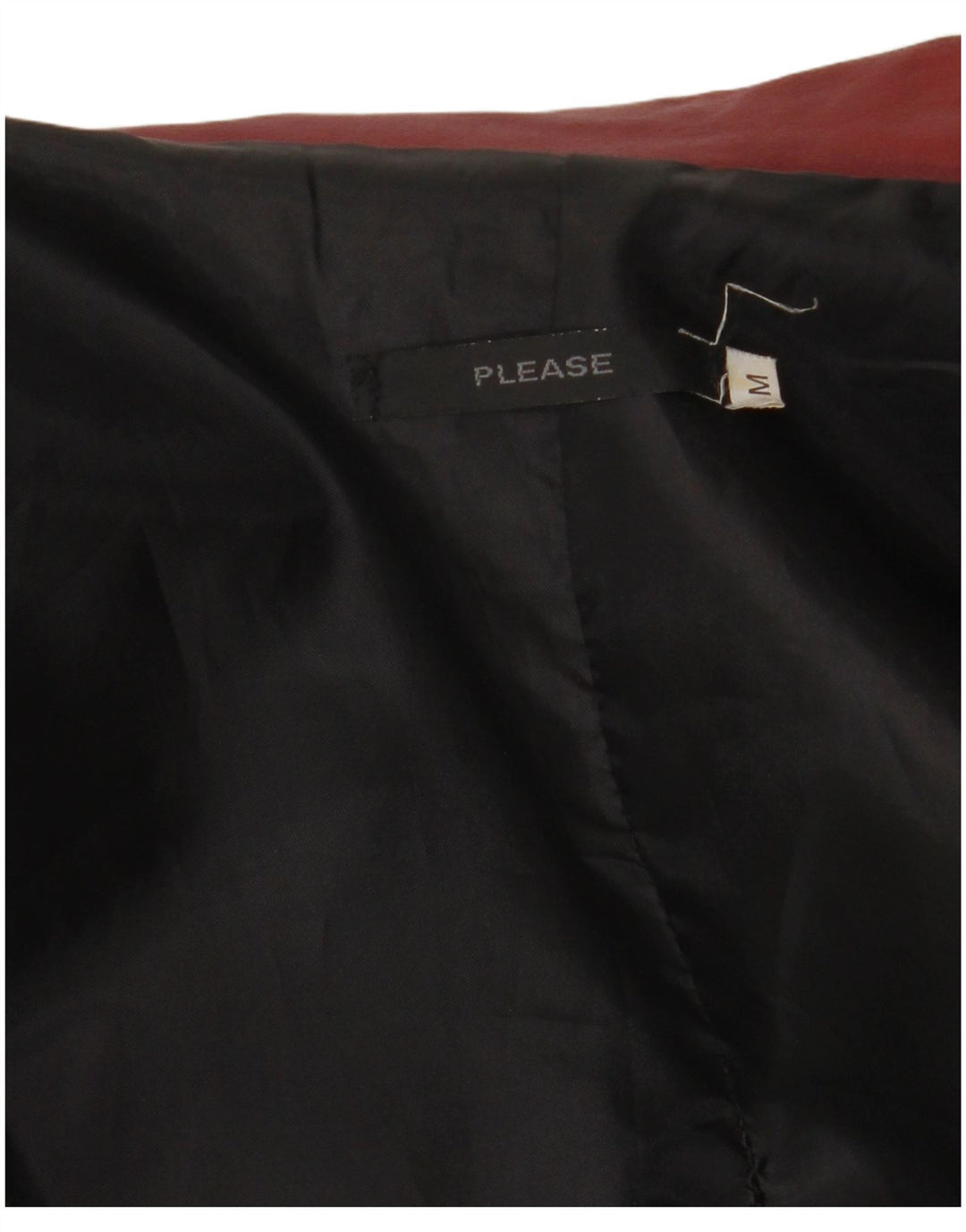 Please Dame Læderjakke UK 14 Medium Burgundy