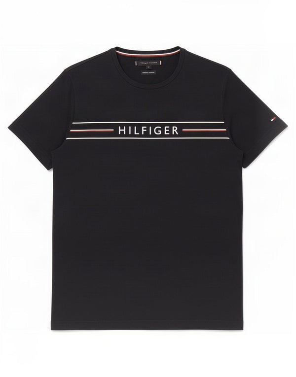 Tommy Hilfiger Herre grafisk T-shirt Top Lille marineblå bomuld