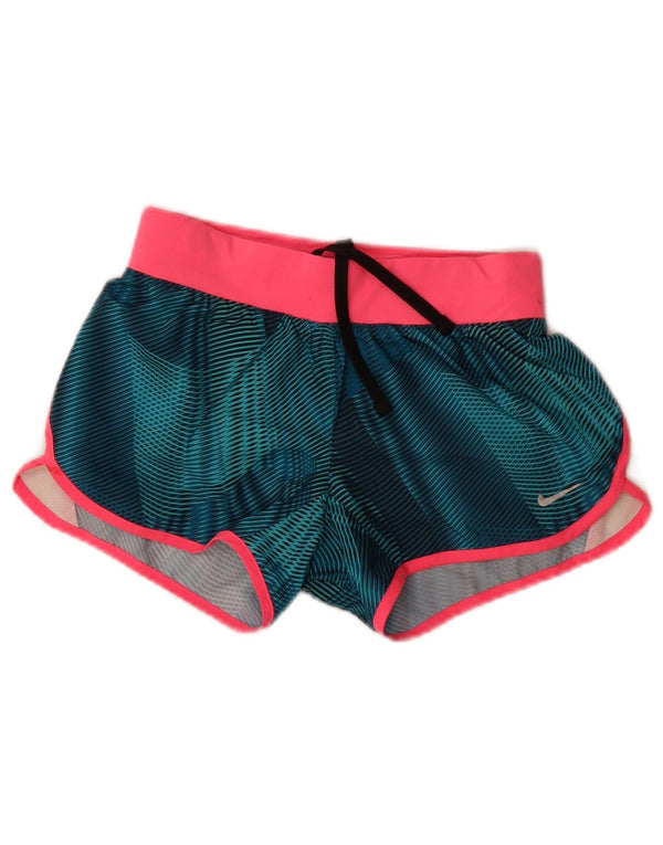 Nike piger Dri Fit sportsshorts 11-12 år mellemgrøn farveblok