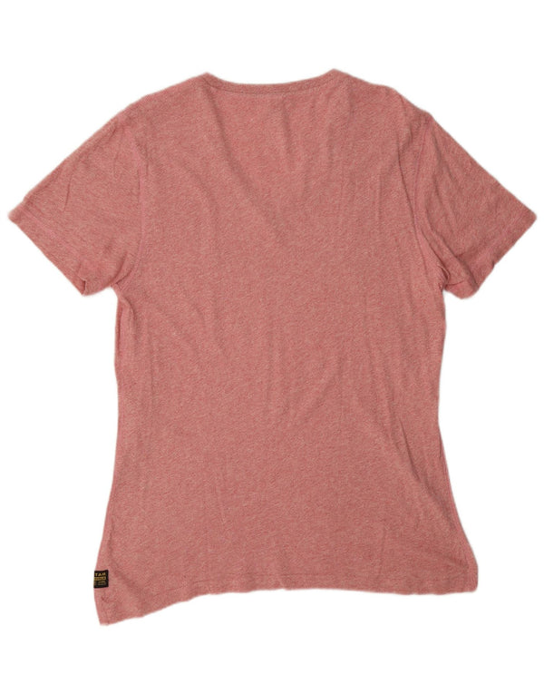 G-Star Herre Grafisk T-Shirt Top XL Pink Bomuld
