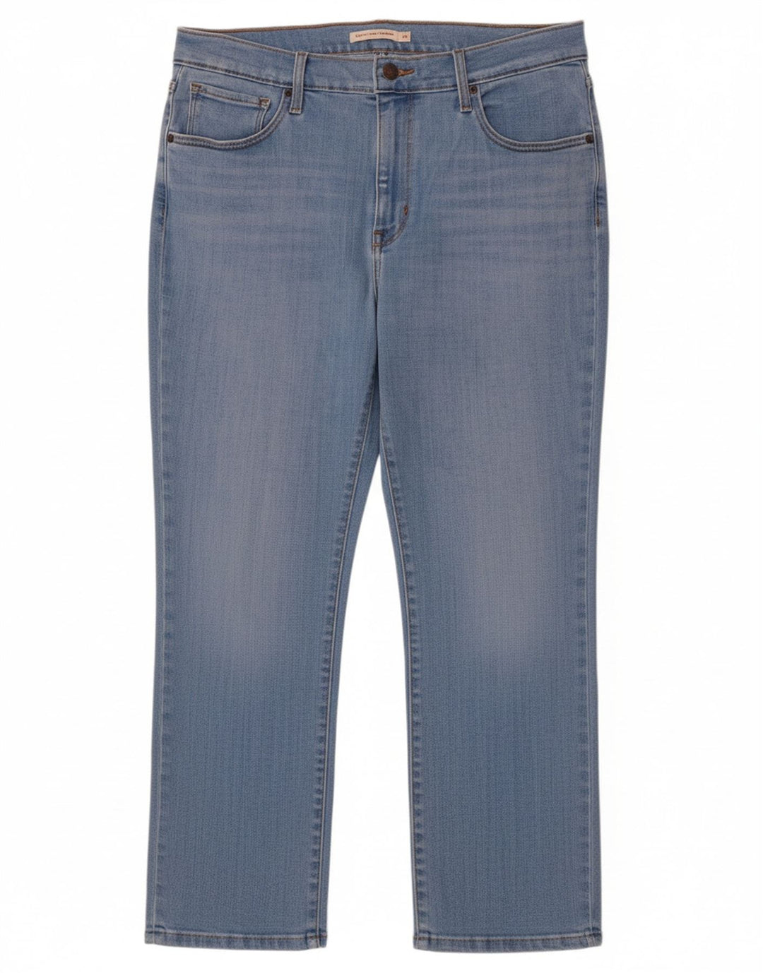 LEVI'S Womens 724 High Rise Straight Jeans W32 L26 Blue Cotton