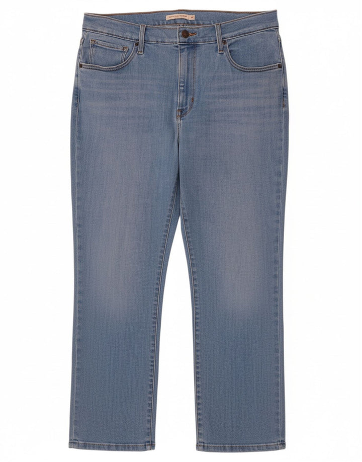 LEVI'S Womens 724 High Rise Straight Jeans W32 L26 Blue Cotton