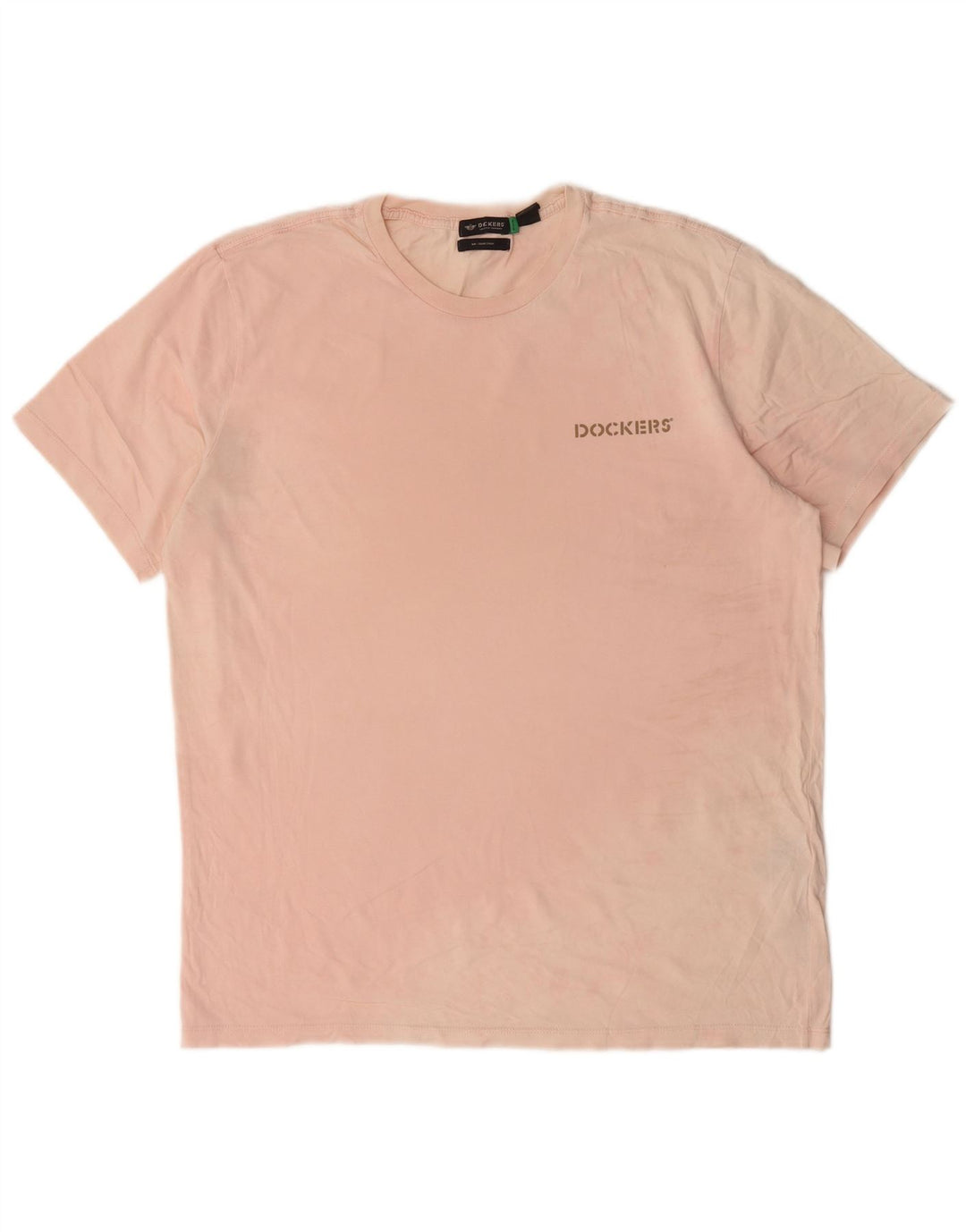 Dockers Herre Slim T-Shirt Top Stor Pink Bomuld
