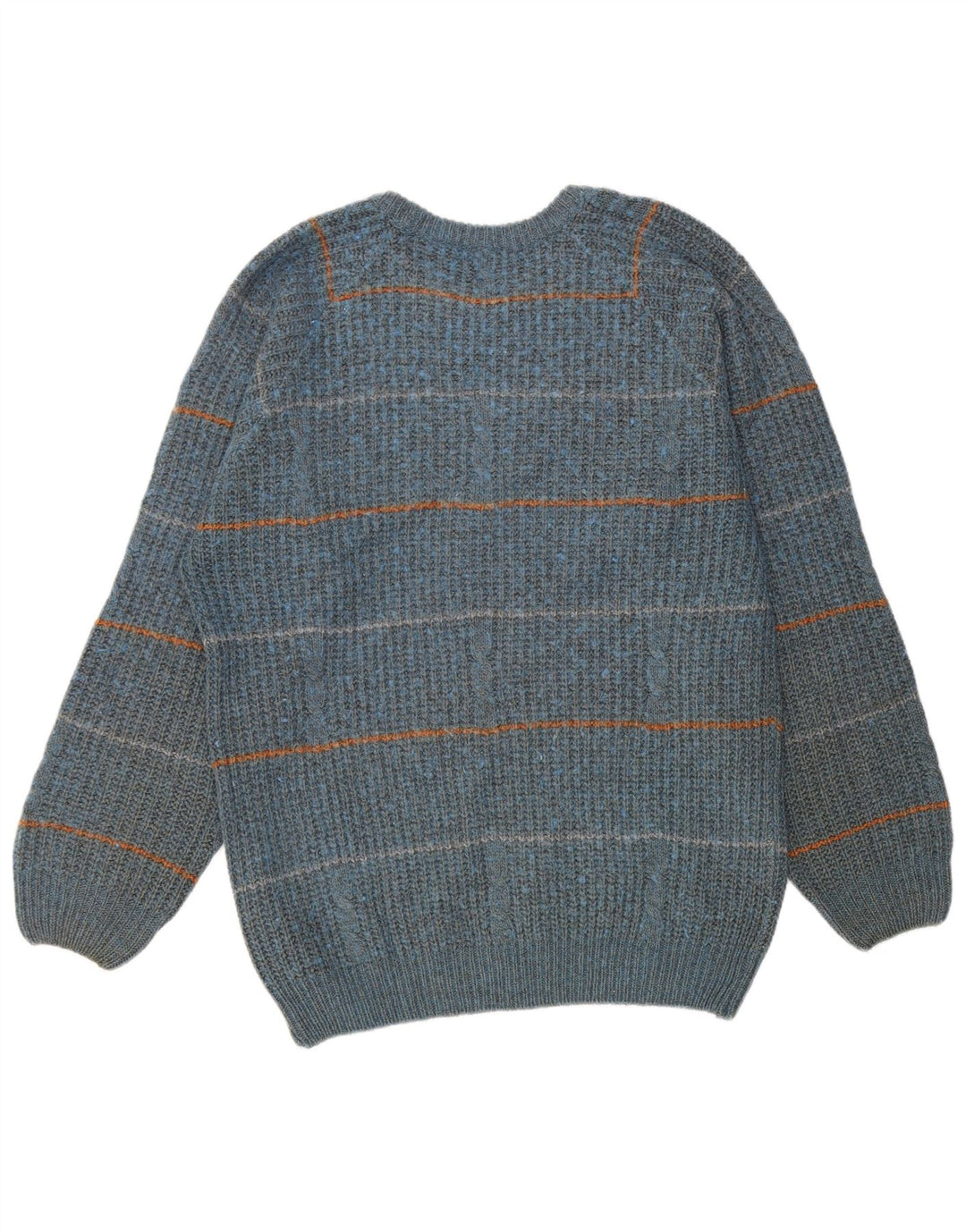 Vintage herre rund hals sweater IT 50 Medium blå stribet