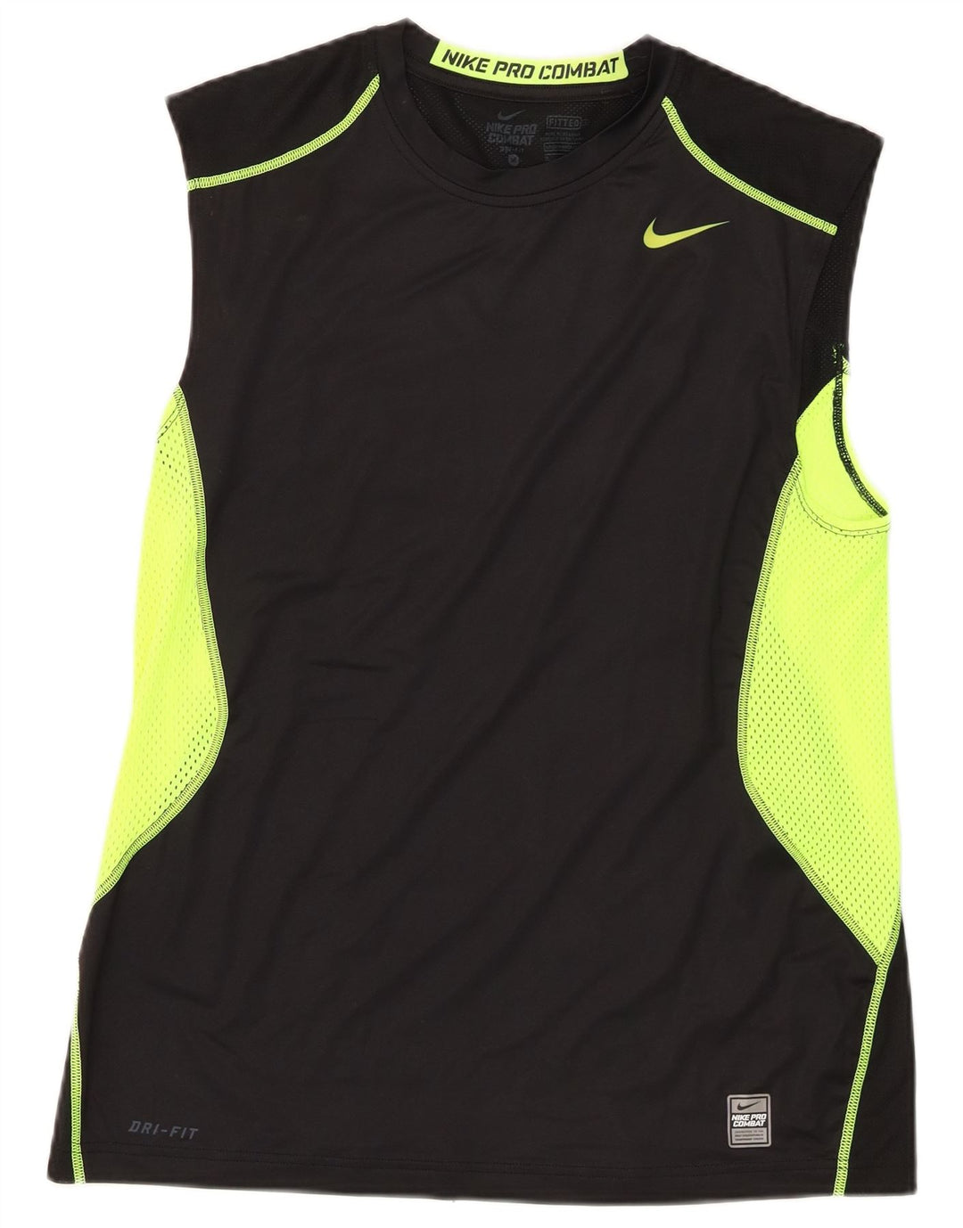 Nike Herre Dri Fit Vest Top Medium Sort Colourblock Polyester