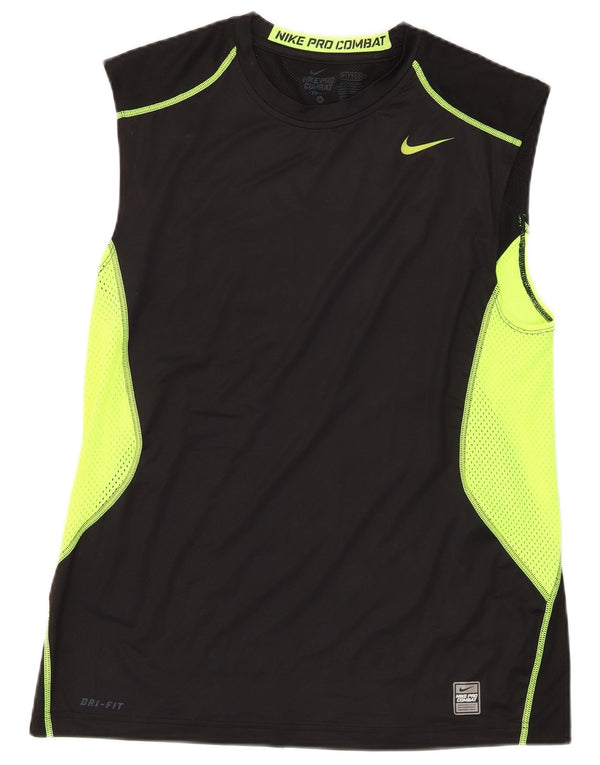 Nike Herre Dri Fit Vest Top Medium Sort Colourblock Polyester