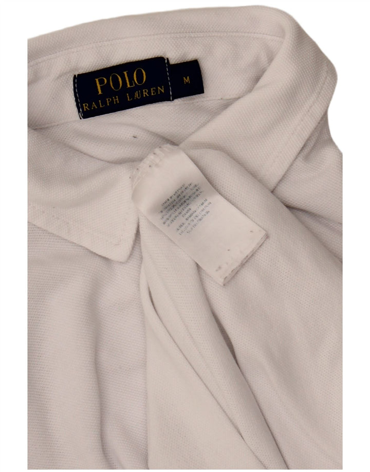 POLO RALPH LAUREN Mens Polo Shirt Medium White Cotton