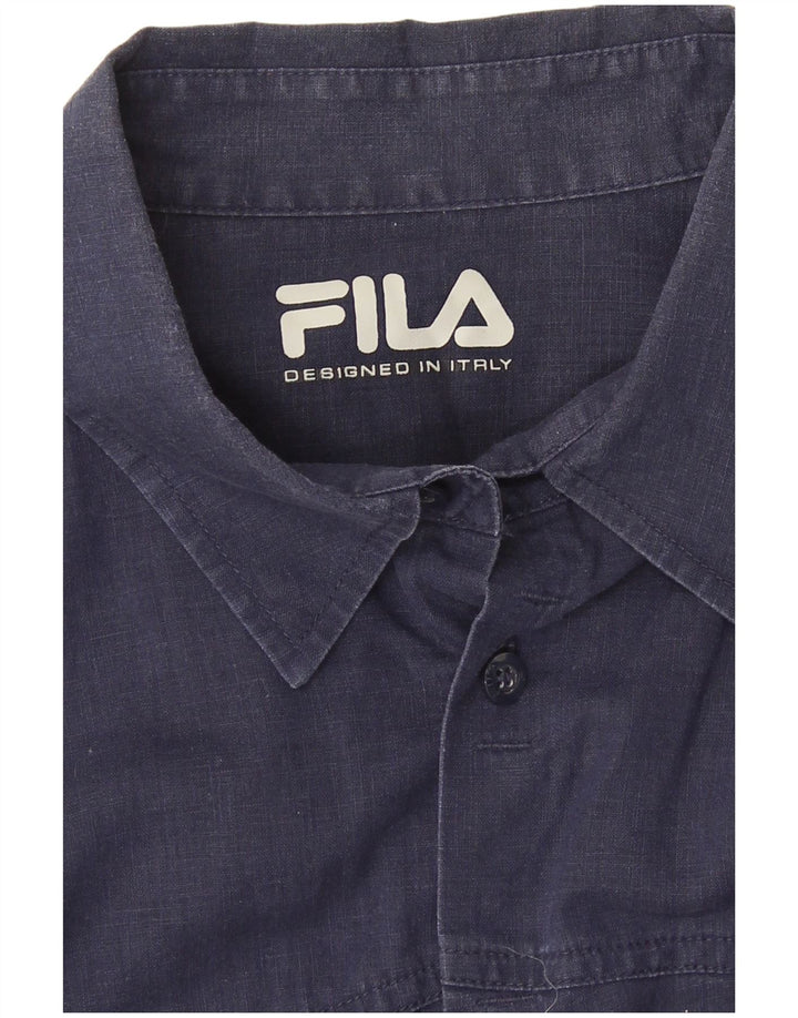 Fila Herre Military Kortærmet Shirt Medium Navy Blue